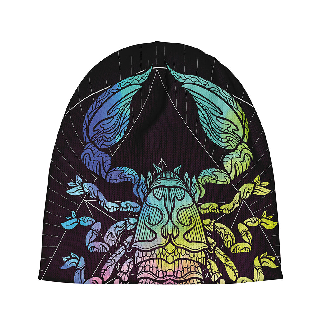 Colorful Scorpio Sign Print Beanie