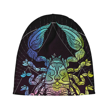 Colorful Scorpio Sign Print Beanie