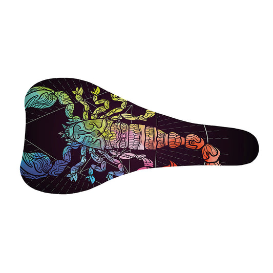 Colorful Scorpio Sign Print Bicycle Seat Cover