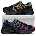 Colorful Scorpio Sign Print Black Chunky Shoes