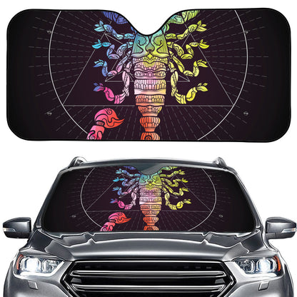 Colorful Scorpio Sign Print Car Windshield Sun Shade