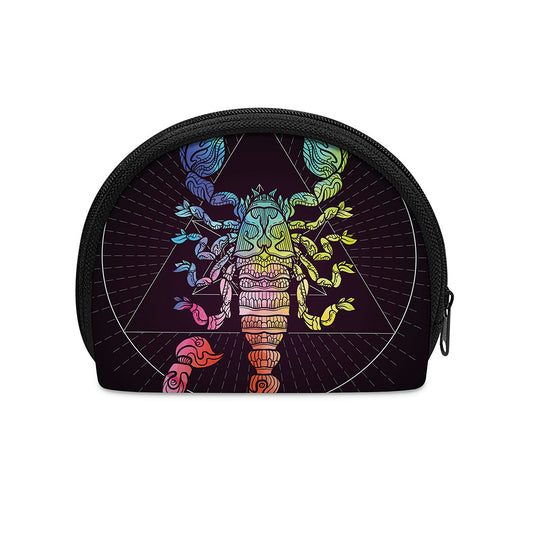 Colorful Scorpio Sign Print Coin Purse