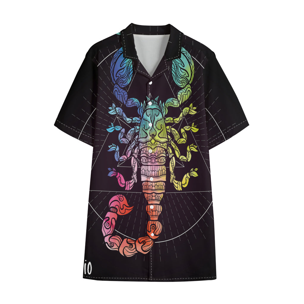 Colorful Scorpio Sign Print Cotton Hawaiian Shirt
