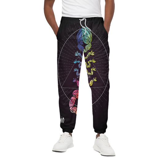 Colorful Scorpio Sign Print Cotton Pants