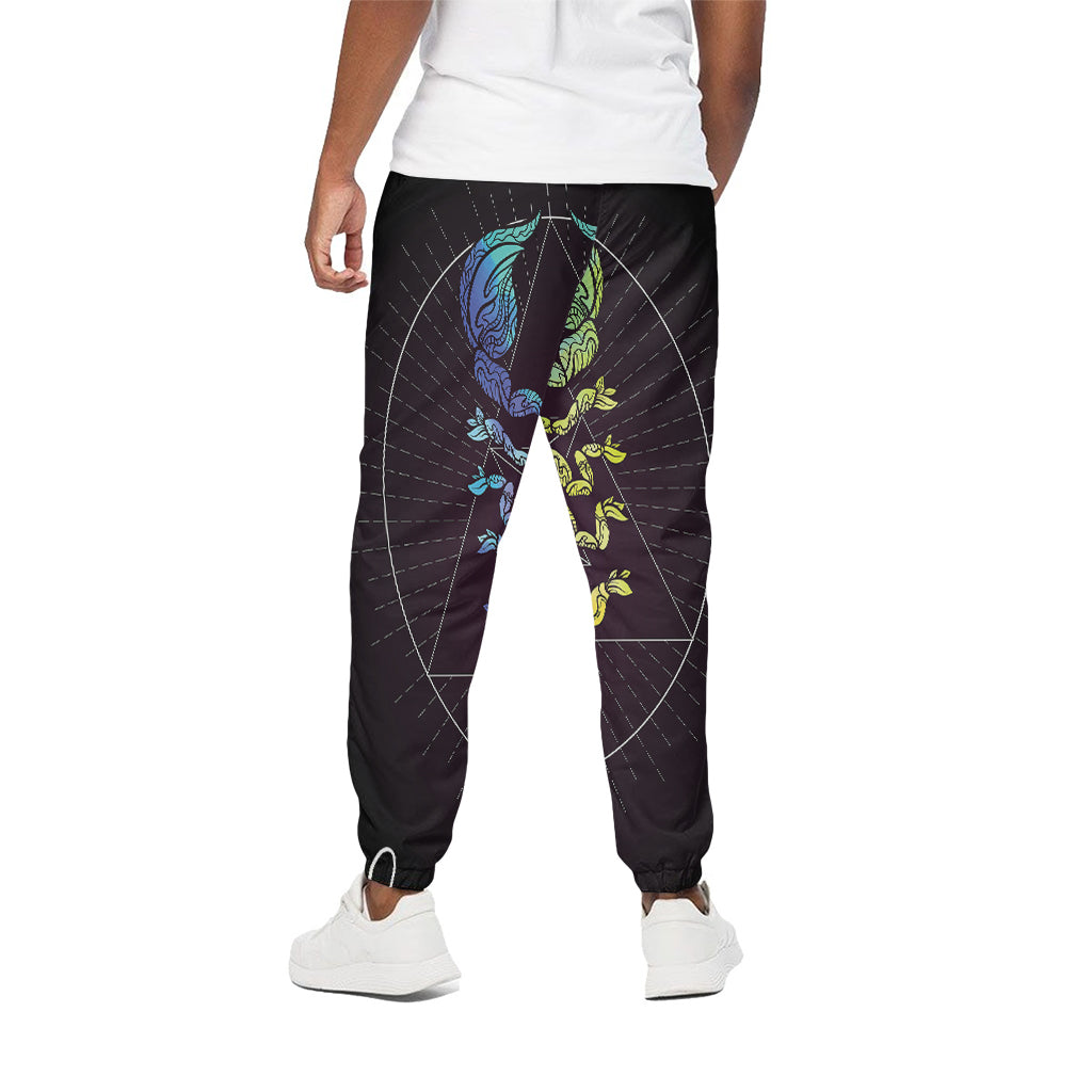 Colorful Scorpio Sign Print Cotton Pants