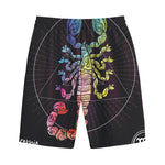 Colorful Scorpio Sign Print Cotton Shorts