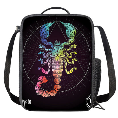 Colorful Scorpio Sign Print Crossbody Lunch Bag