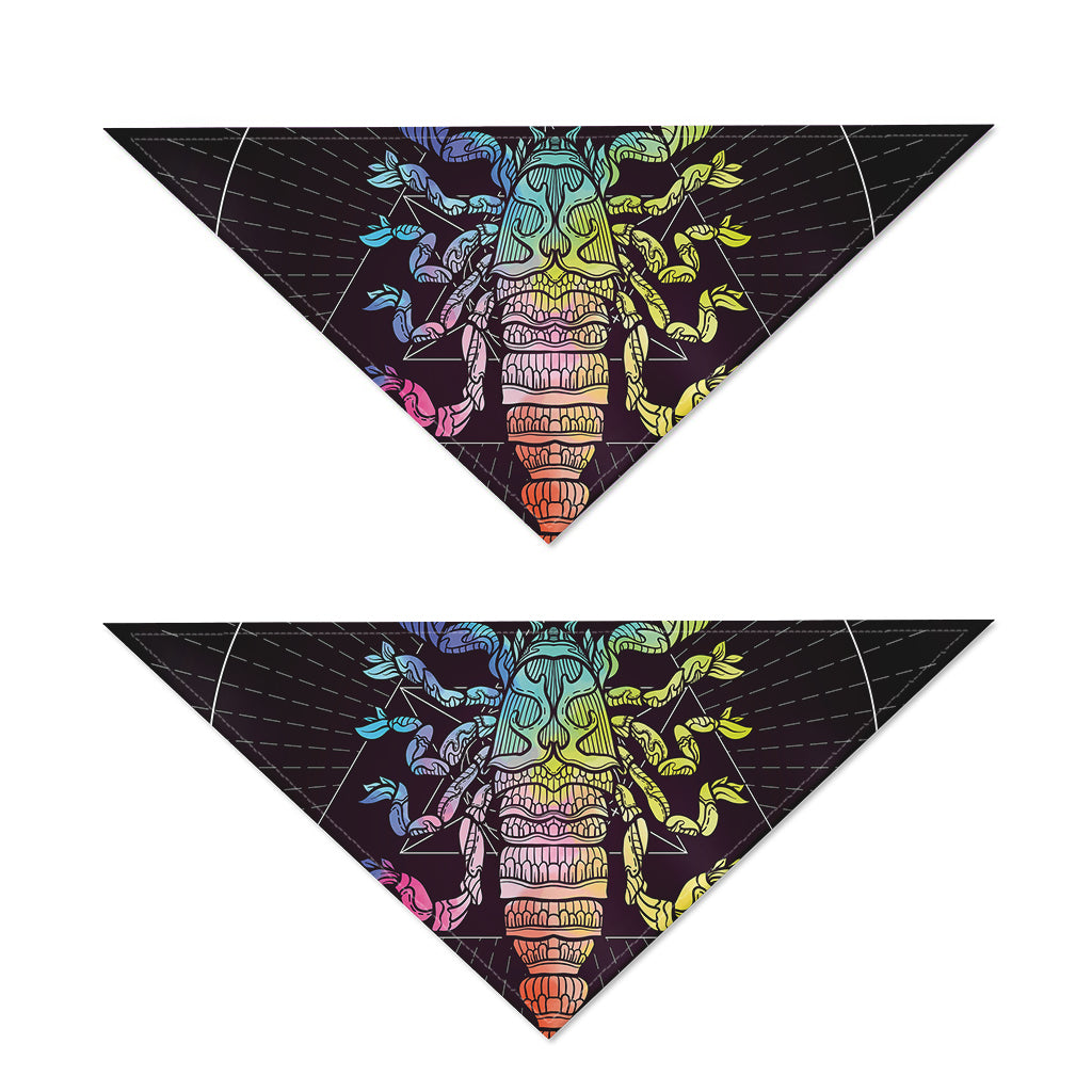 Colorful Scorpio Sign Print Dog Bandana