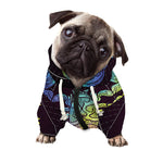 Colorful Scorpio Sign Print Dog Zip Up Hoodie