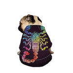 Colorful Scorpio Sign Print Dog Zip Up Jacket