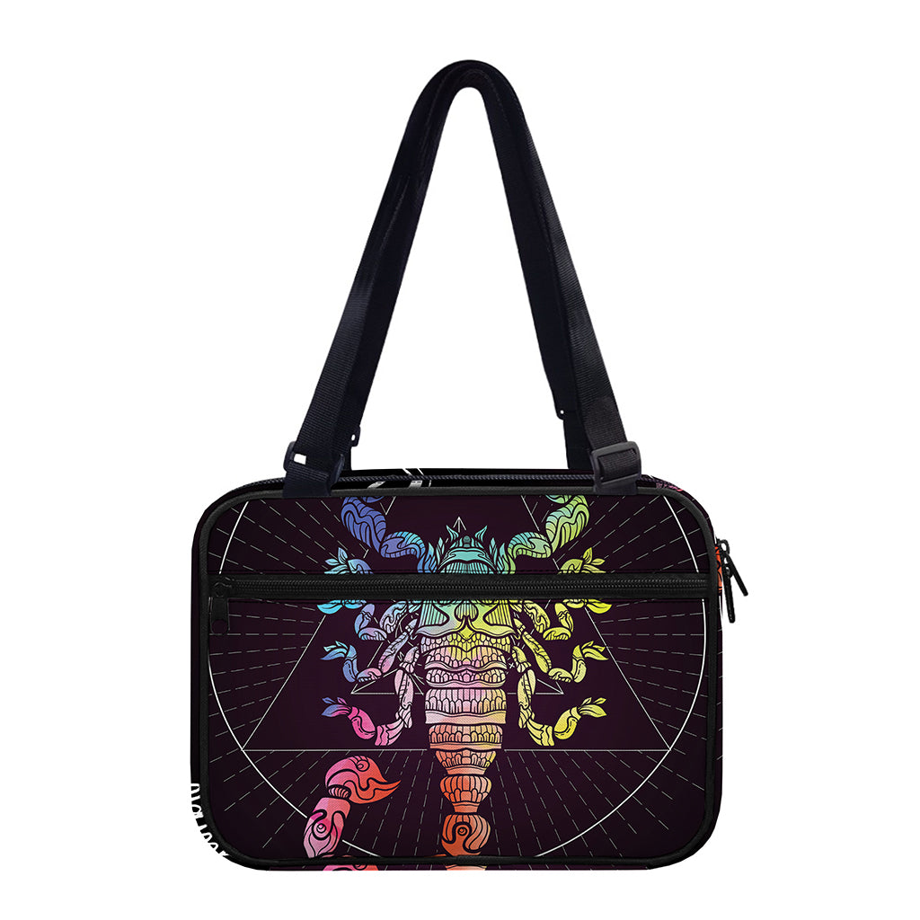 Colorful Scorpio Sign Print Double Strap Bible Bag