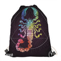 Colorful Scorpio Sign Print Drawstring Bag
