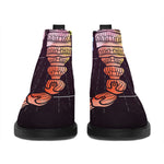Colorful Scorpio Sign Print Flat Ankle Boots