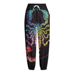 Colorful Scorpio Sign Print Fleece Lined Knit Pants