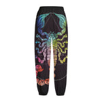 Colorful Scorpio Sign Print Fleece Lined Knit Pants