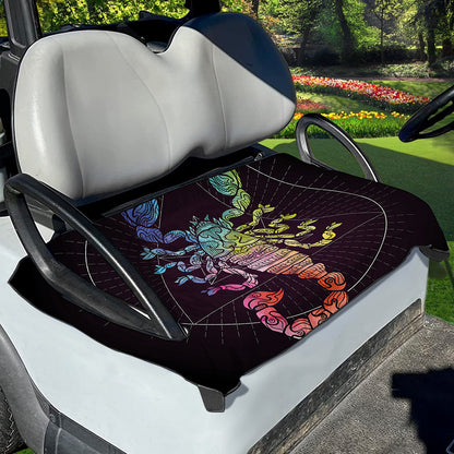 Colorful Scorpio Sign Print Golf Cart Seat Cover