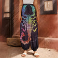 Colorful Scorpio Sign Print Harem Pants