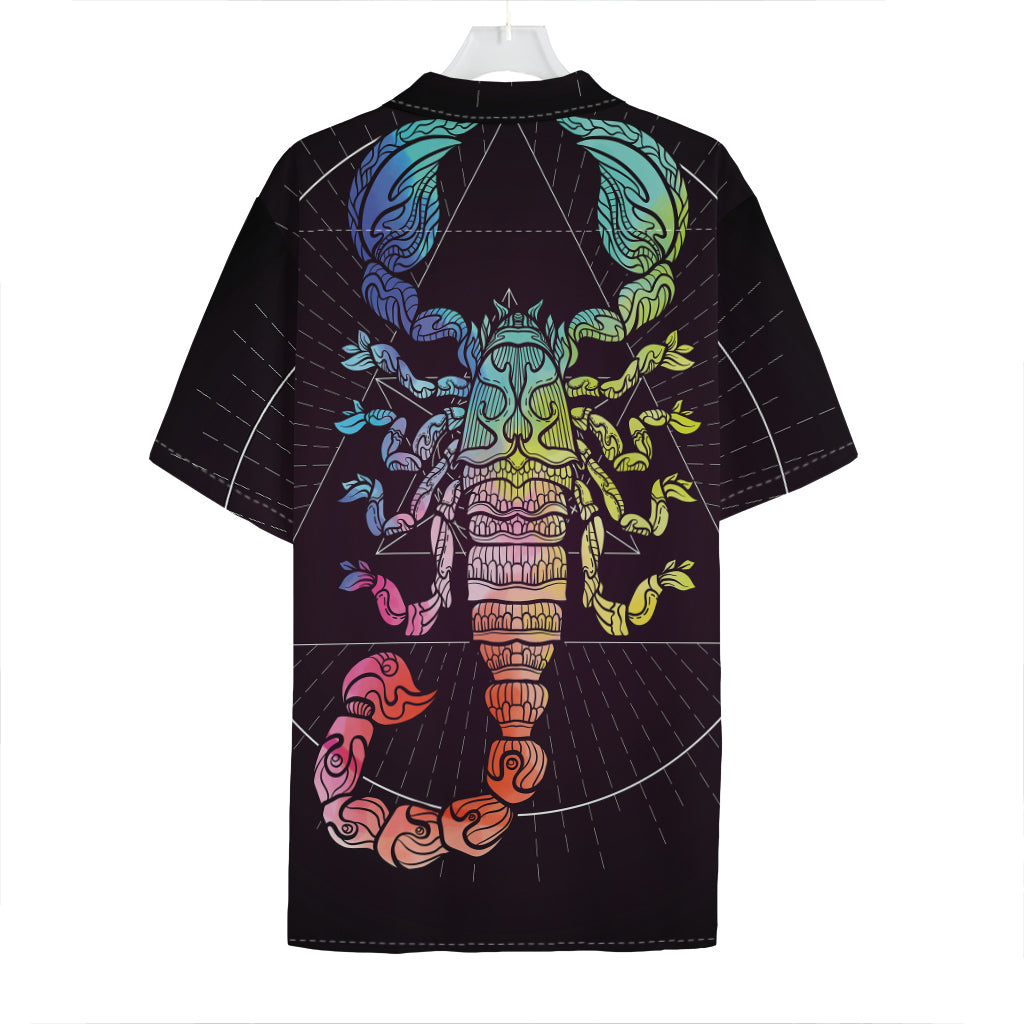 Colorful Scorpio Sign Print Hawaiian Shirt