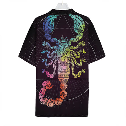 Colorful Scorpio Sign Print Hawaiian Shirt