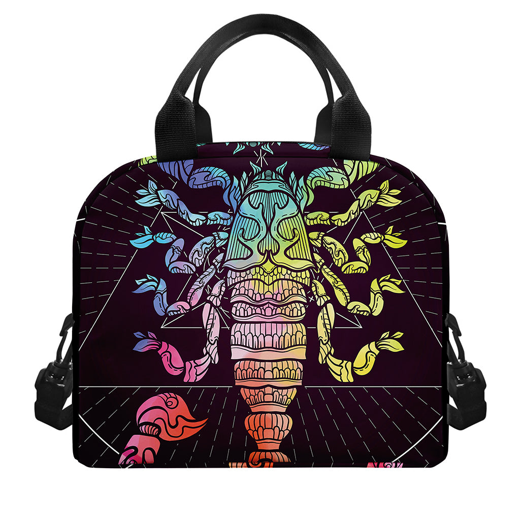 Colorful Scorpio Sign Print Insulated Lunch Bag