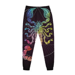 Colorful Scorpio Sign Print Jogger Pants