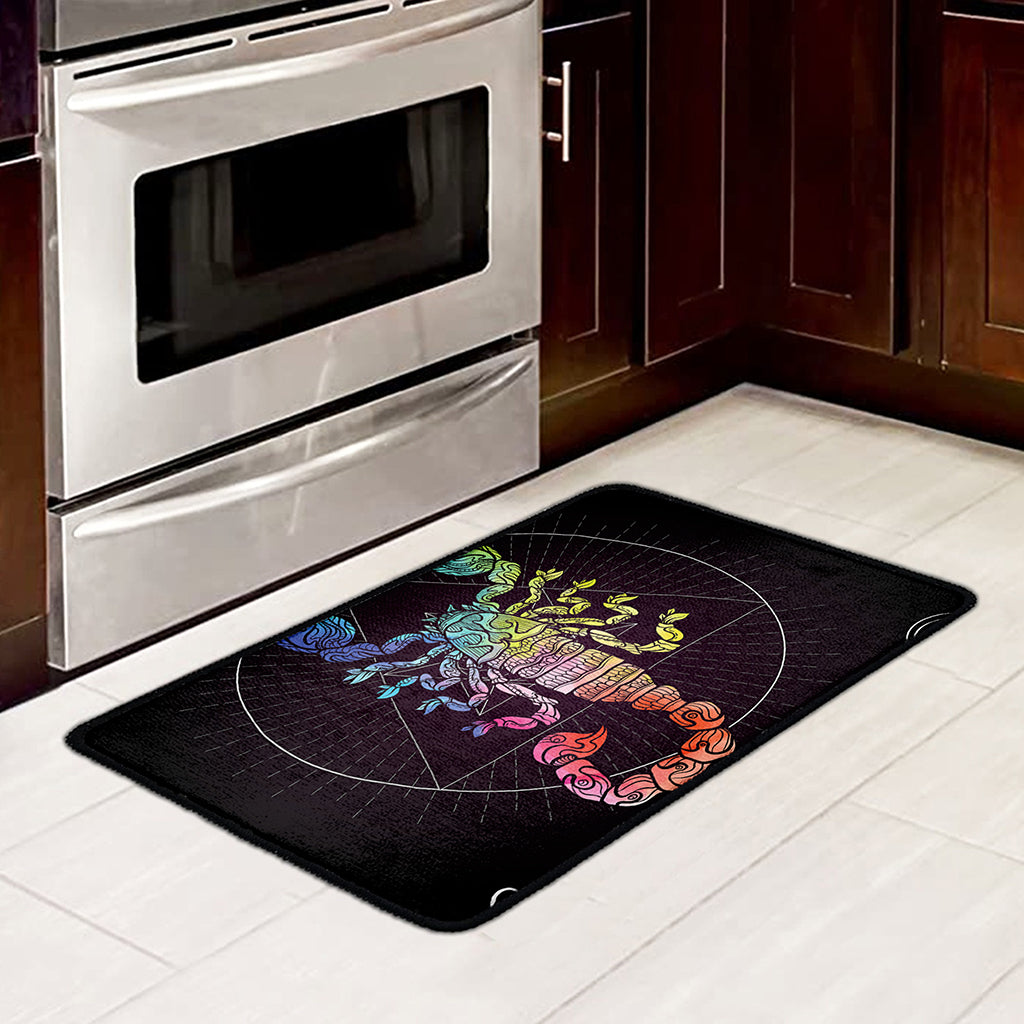 Colorful Scorpio Sign Print Kitchen Mat