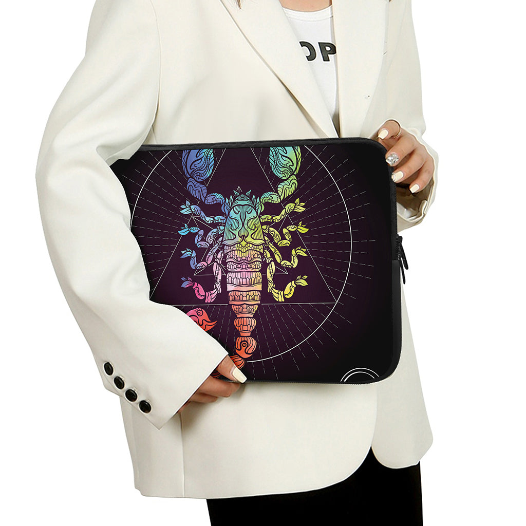 Colorful Scorpio Sign Print Laptop Sleeve