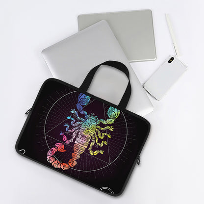 Colorful Scorpio Sign Print Laptop Sleeve With Handle