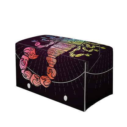 Colorful Scorpio Sign Print Leather Tissue Box Cover