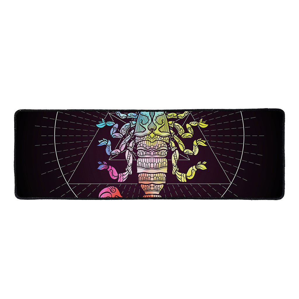 Colorful Scorpio Sign Print Long Kitchen Mat