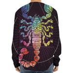Colorful Scorpio Sign Print Long Sleeve Baseball Jersey