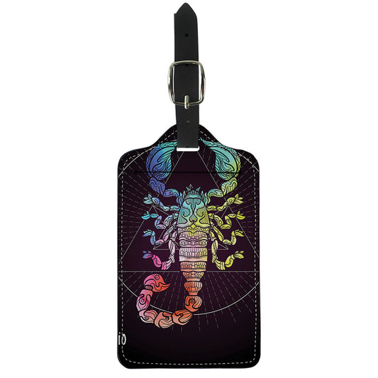 Colorful Scorpio Sign Print Luggage Tag