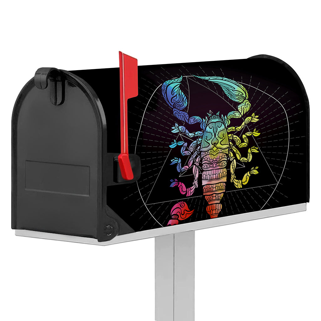 Colorful Scorpio Sign Print Mailbox Cover