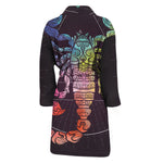 Colorful Scorpio Sign Print Men's Bathrobe