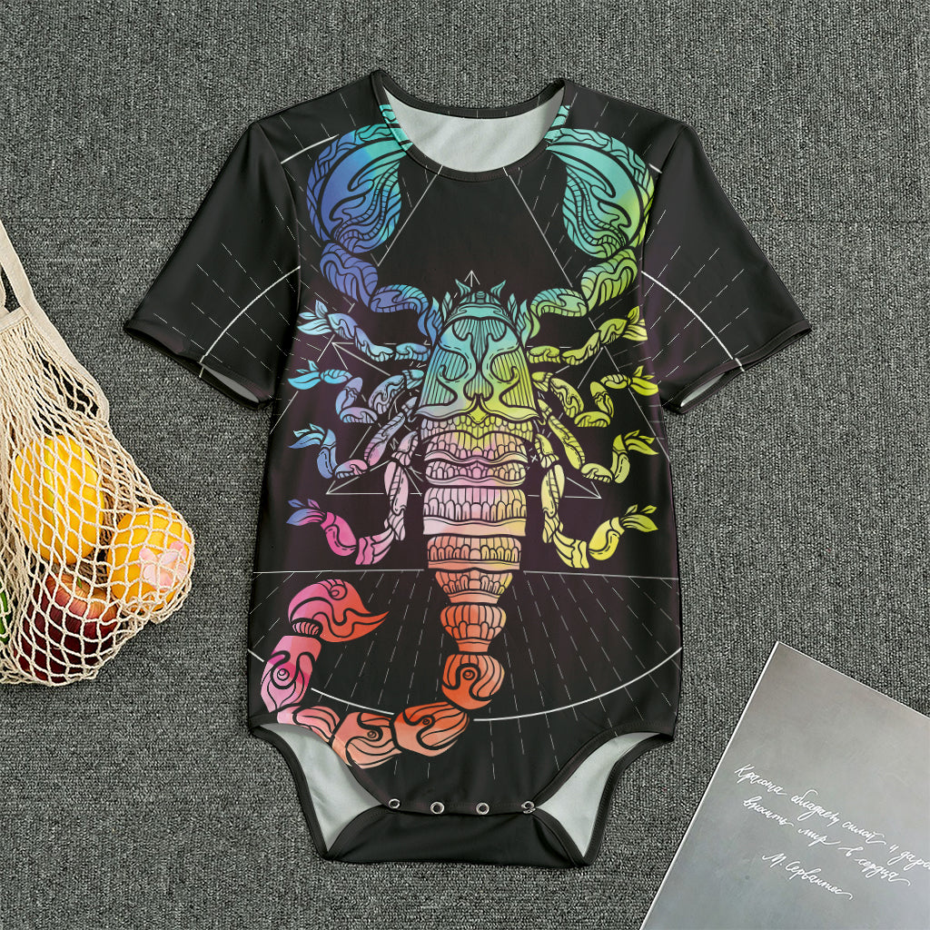 Colorful Scorpio Sign Print Men's Bodysuit