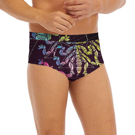 Colorful Scorpio Sign Print Men's Briefs