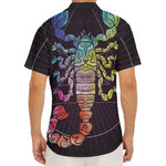Colorful Scorpio Sign Print Men's Deep V-Neck Shirt