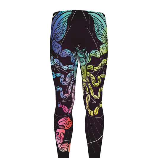 Colorful Scorpio Sign Print Men's leggings