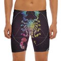 Colorful Scorpio Sign Print Men's Long Boxer Briefs