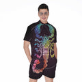 Colorful Scorpio Sign Print Men's Romper