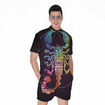 Colorful Scorpio Sign Print Men's Rompers