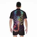 Colorful Scorpio Sign Print Men's Rompers