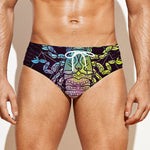 Colorful Scorpio Sign Print Men's Swim Briefs