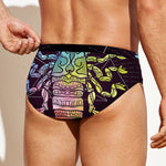Colorful Scorpio Sign Print Men's Swim Briefs