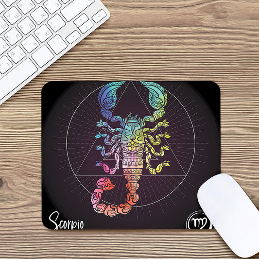 Colorful Scorpio Sign Print Mouse Pad