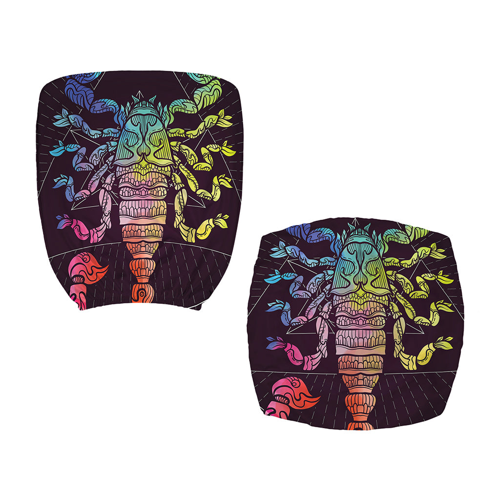 Colorful Scorpio Sign Print Office Chair Cover