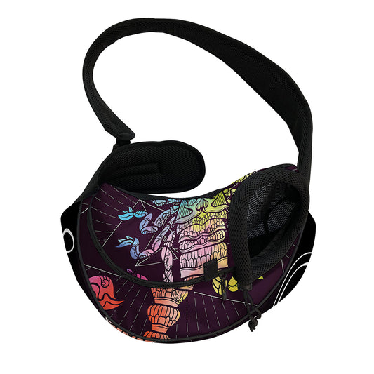 Colorful Scorpio Sign Print Pet Sling Carrier