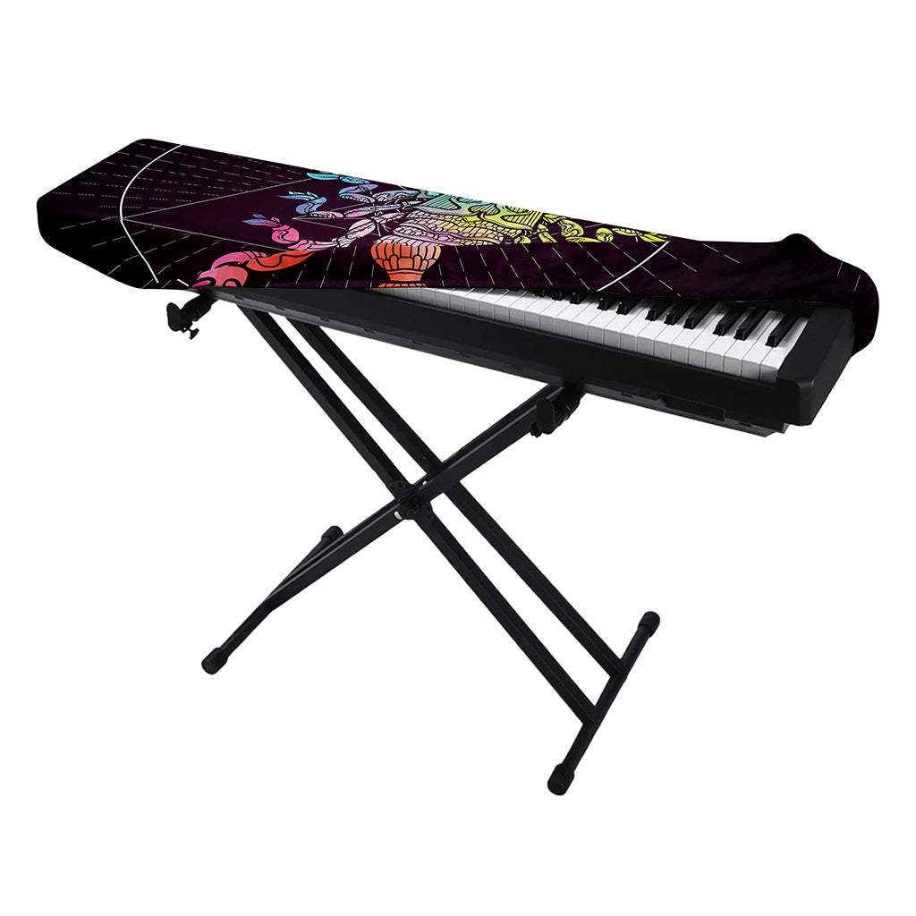 Colorful Scorpio Sign Print Piano Keyboard Cover