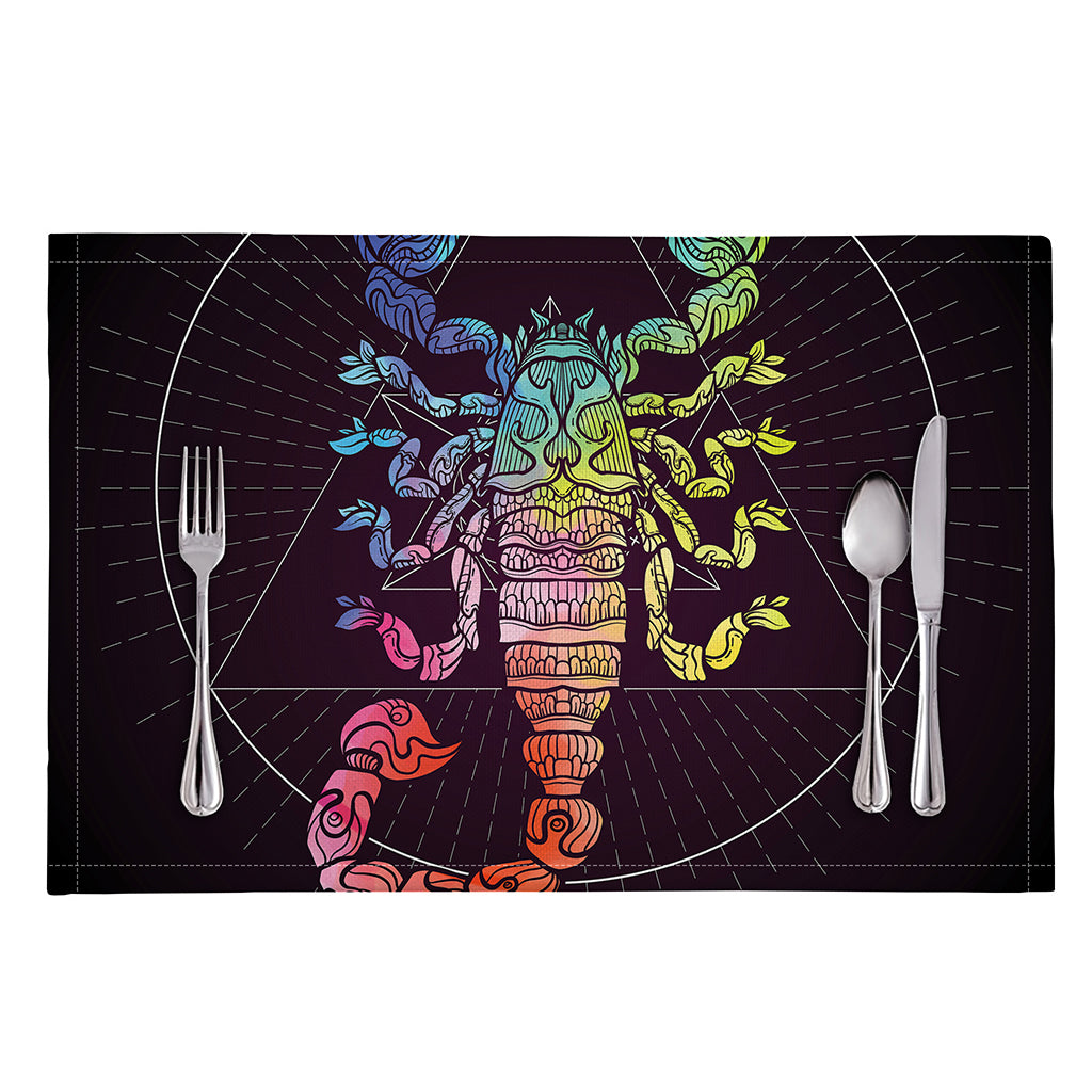 Colorful Scorpio Sign Print Placemat