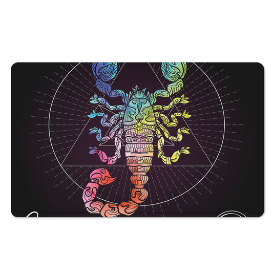 Colorful Scorpio Sign Print Polyester Doormat